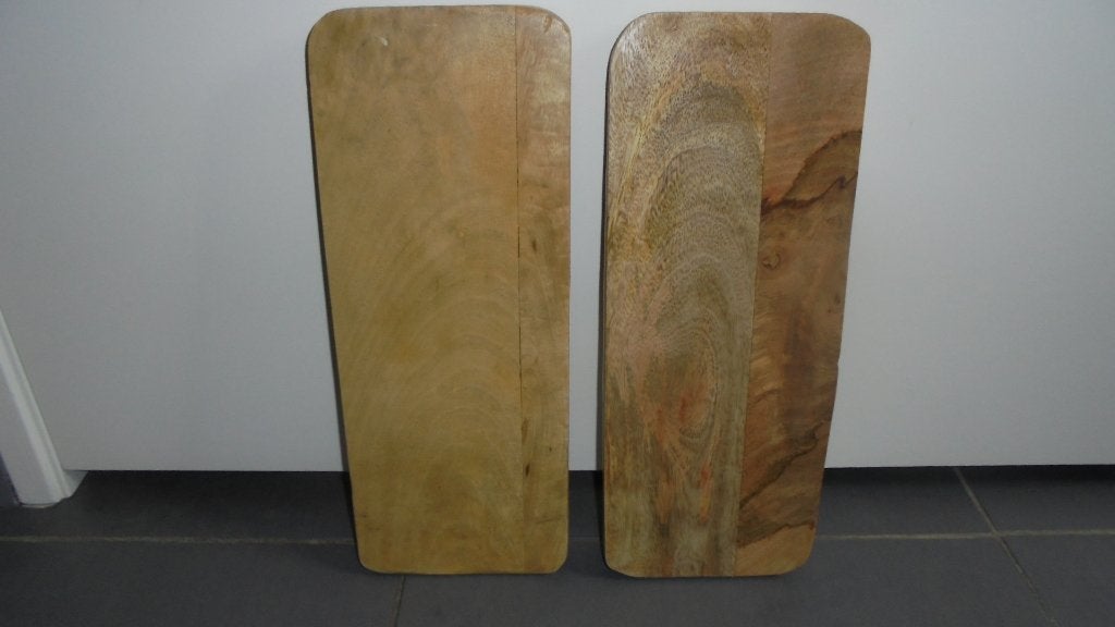 nieuw, 2 houten serveerplanken 38x15x3,5cm, Snij-/serveerplank, Ophalen, Nieuw, Hout