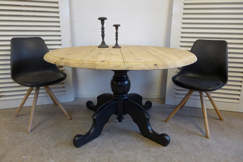 Prachtige  landelijke ronde uitschuifbare eettafel  130 -170, Huis en Inrichting, Ophalen, 100 tot 150 cm, 50 tot 100 cm, Zo goed als nieuw