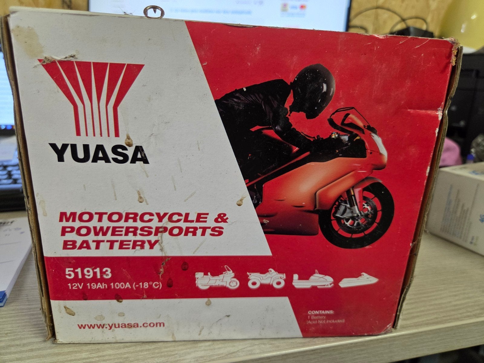 Yuasa 51913 Motorfiets & Powersports Accu 12V 19Ah, Ophalen of Verzenden, Nieuw