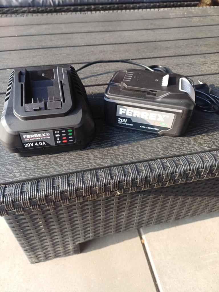 Ferrex 20V Accu en Oplader 4.0Ah, Ophalen of Verzenden