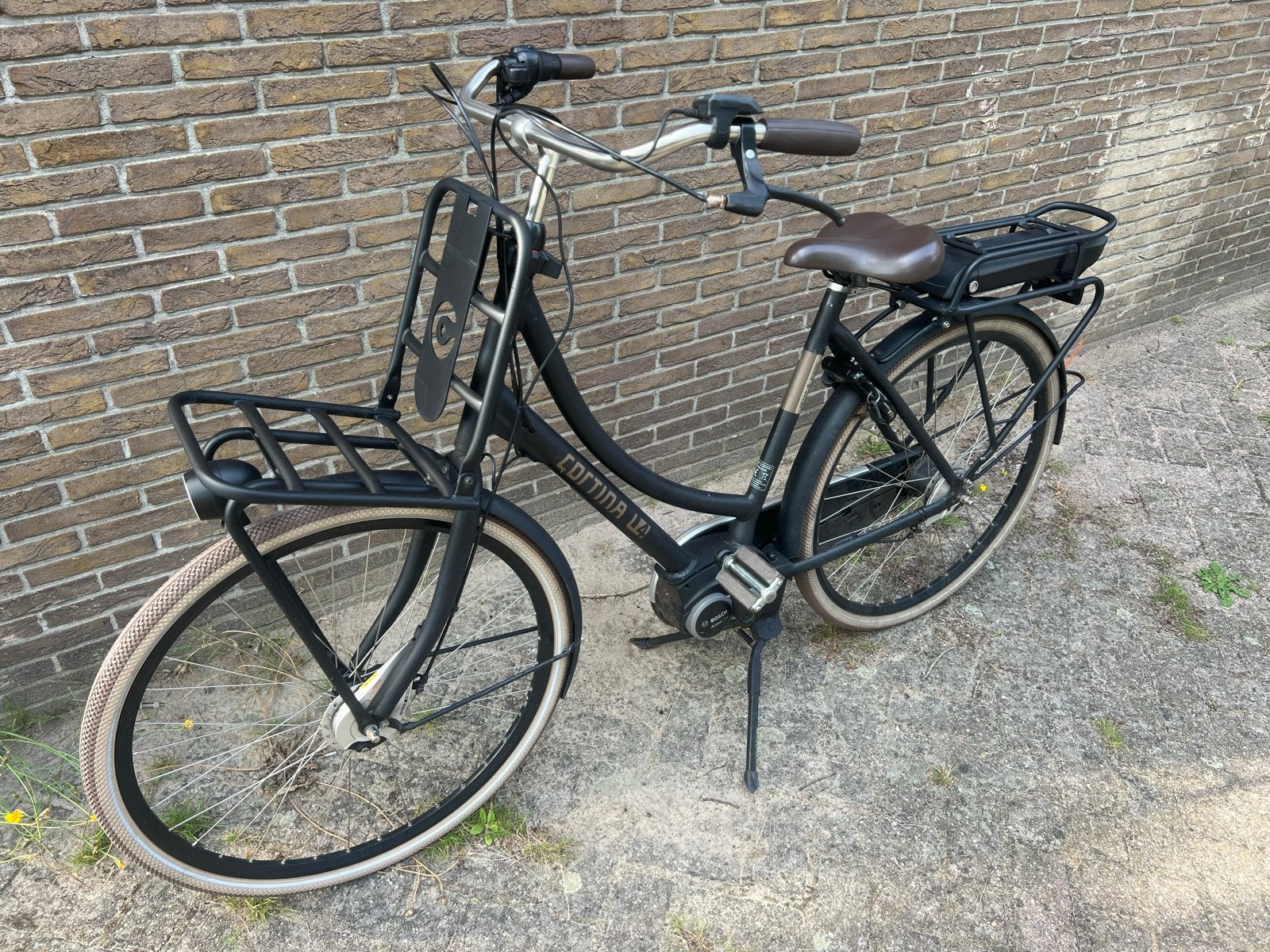Cortina E-U4 Transport Bosch Active Line 400Wh 2023, Gebruikt, Versnellingen, 56 cm of meer, Trommelrem