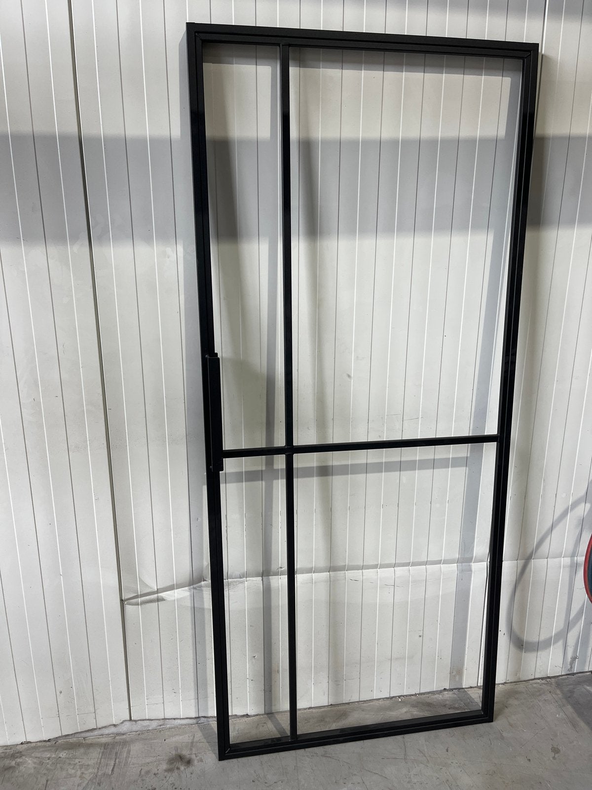 Zwarte stalen binnendeur met glas, Gebruikt, 80 tot 100 cm, Binnendeur, Ophalen of Verzenden