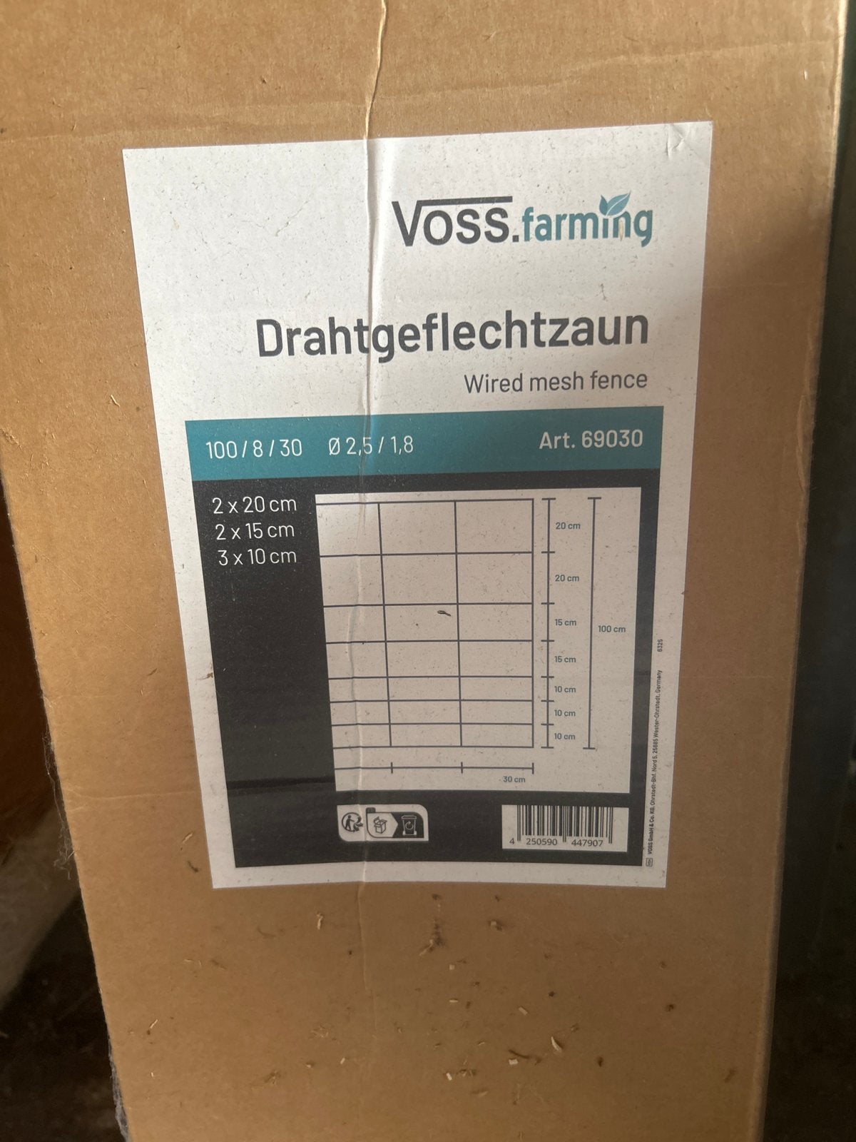VOSS.farming Schapengaas - Draadgeflechtzaun 100/8/30, Ophalen of Verzenden, Nieuw, IJzer, Gaashekwerk