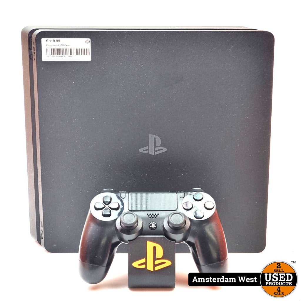 Playstation 4 Slim 1TB Zwart, Spelcomputers en Games, Spelcomputers | Sony PlayStation 4, Sony, Zo goed als nieuw, Support@sony.com