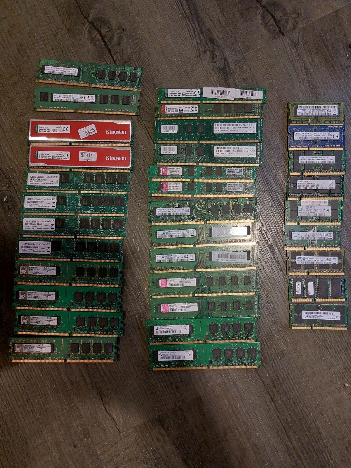 34x DDR2 & DDR3 RAM Geheugen Kaartjes (1GB, 2GB, 4GB, 8GB), Computers en Software, RAM geheugen, Ophalen of Verzenden, DDR2, Desktop