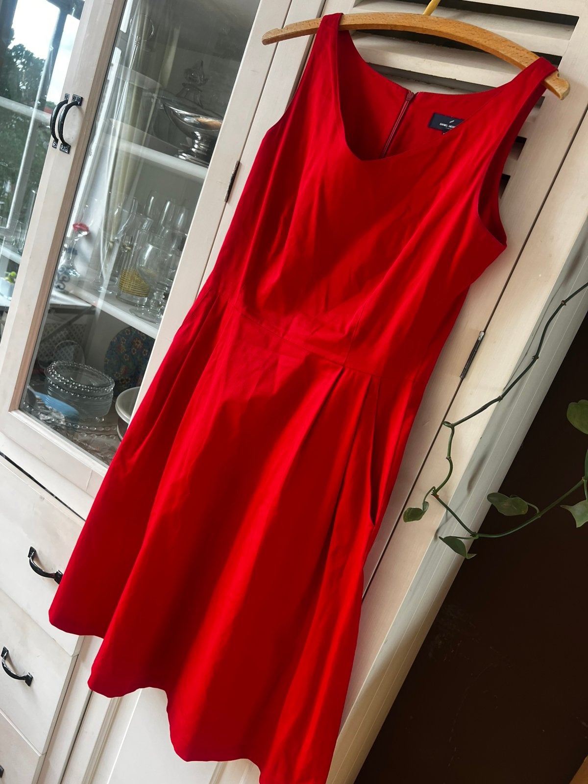 Rode vintage achtige jurk, Ophalen of Verzenden, Zo goed als nieuw, Maat 38/40 (M), Rood