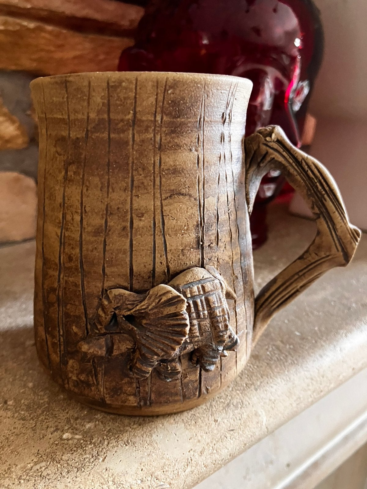 1970’s handmade 3D mok / Jim Rumpf style, Ophalen of Verzenden