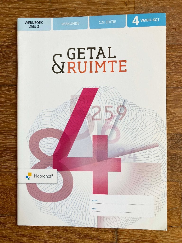 Werkboek deel 2 - Getal & Ruimte - wiskunde - 4 VMBO-KGT, Boeken, VMBO, Wiskunde A, C.J. Admiraal, Ophalen of Verzenden