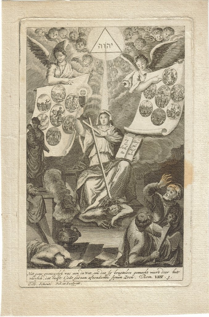 Gilbert Schoute ets "Godt Gedaen Afzendende Synen Zoon", Ophalen, Ets, Religie, Origineel