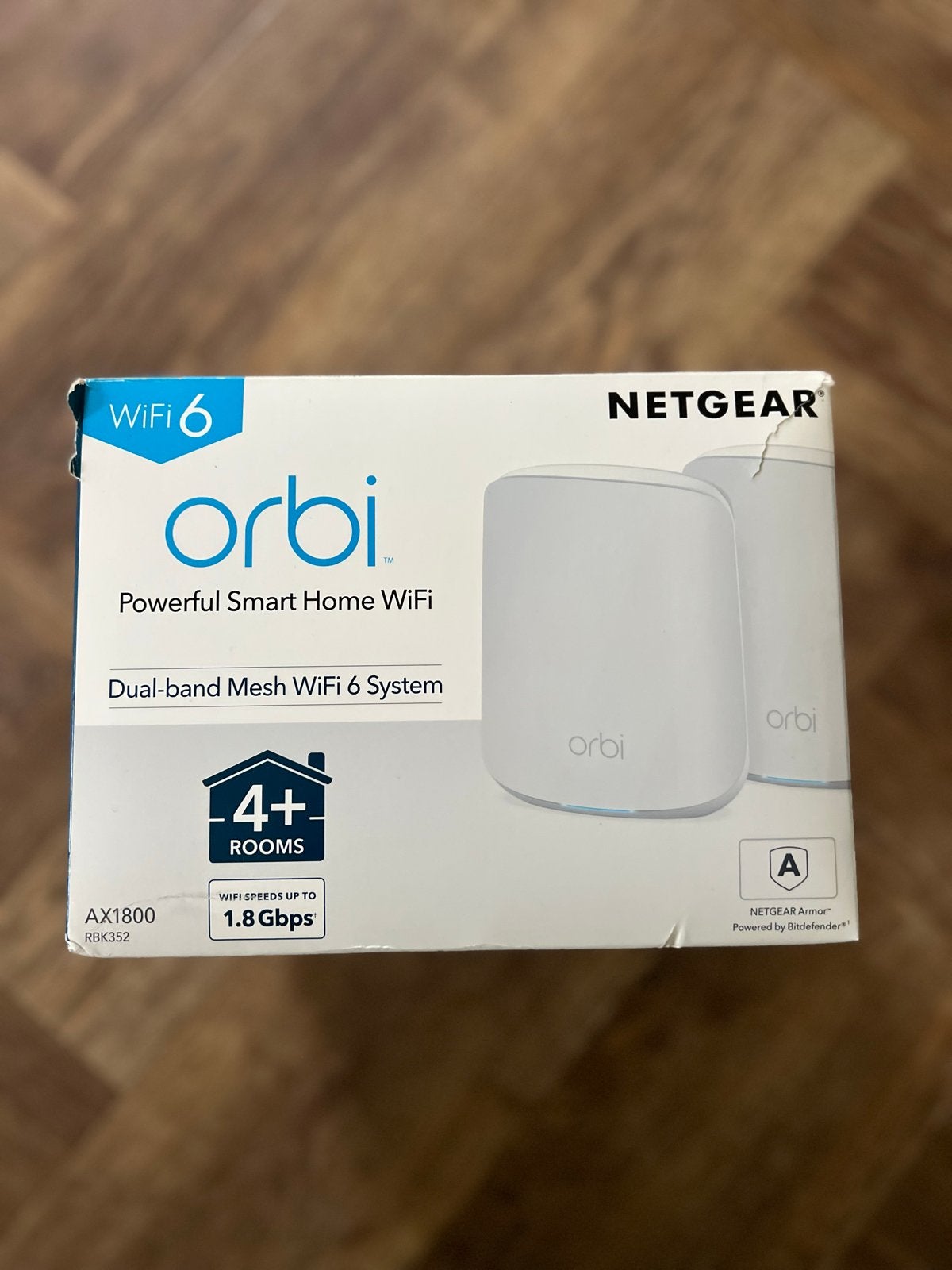 Netgear Orbi RBK352 Mesh WiFi 6 AX1800 - Compleet in doos, Computers en Software, Ophalen of Verzenden, Zo goed als nieuw, Router