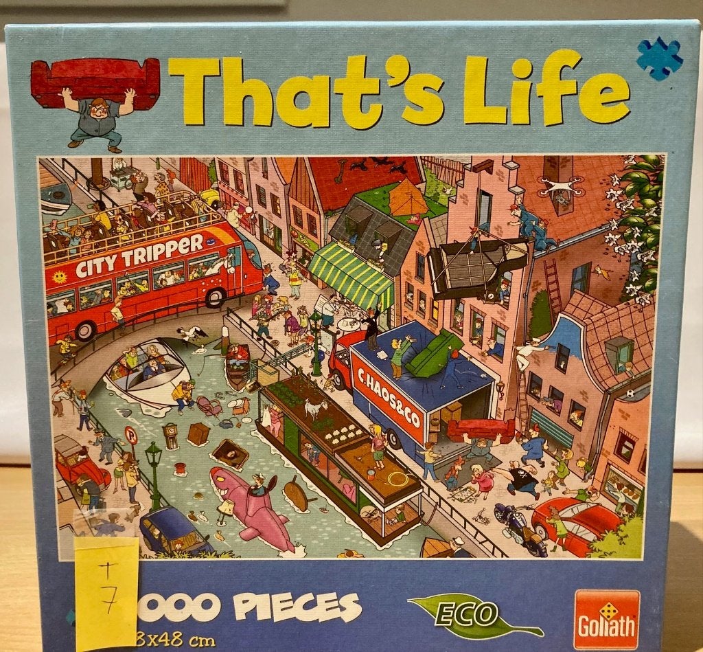 T7  legpuzzel Thats life 1000 stukjes, Ophalen of Verzenden, 500 t/m 1500 stukjes, Zo goed als nieuw, Legpuzzel