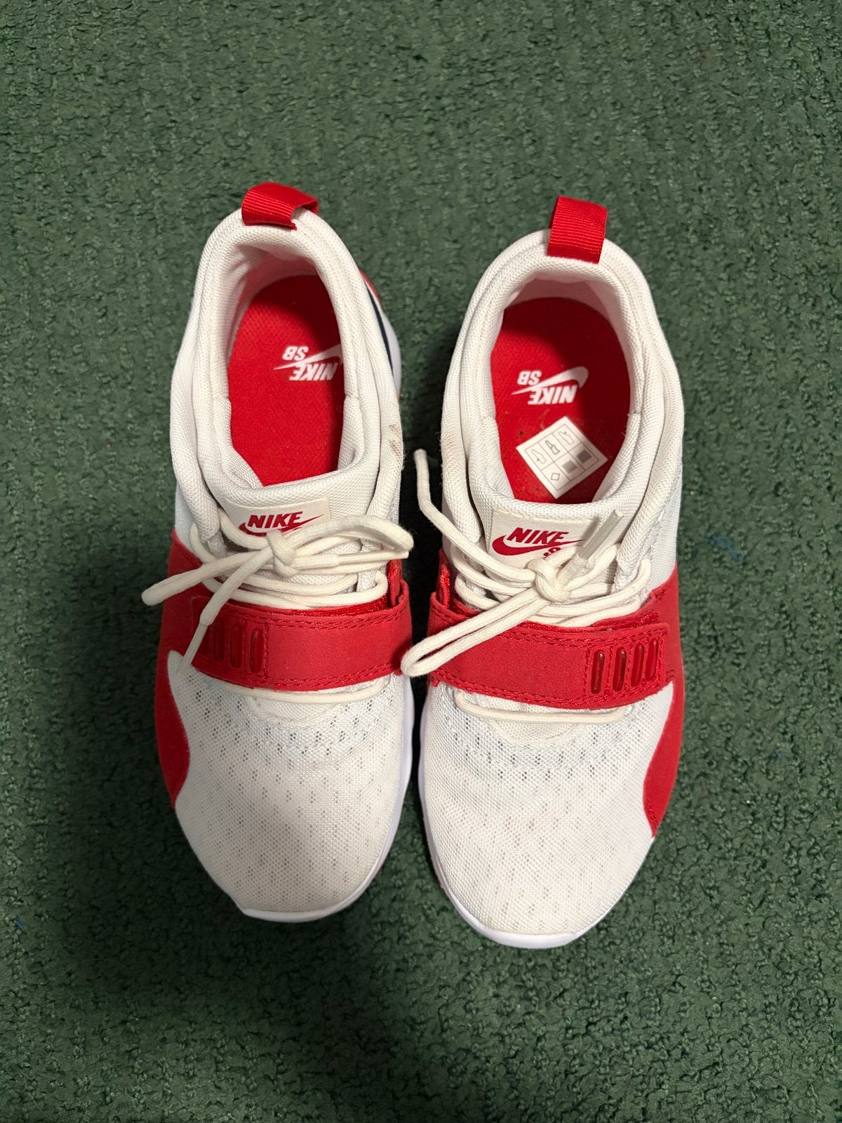 Nike SB Sportschoenen Wit/Rood 37,5, Ophalen of Verzenden, Gebruikt, Jongen of Meisje, Sportschoenen