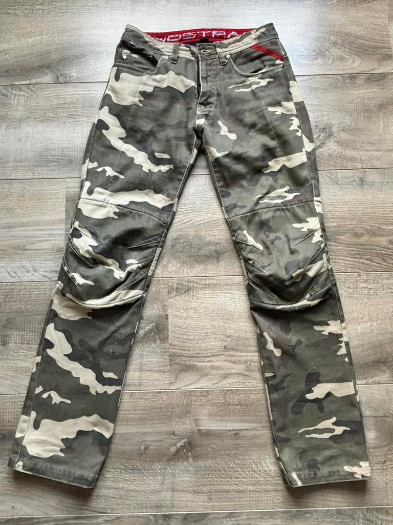 Prachtige camouflage motorbroek Lindstrands maat S, Ophalen of Verzenden, Tweedehands, Broek | textiel