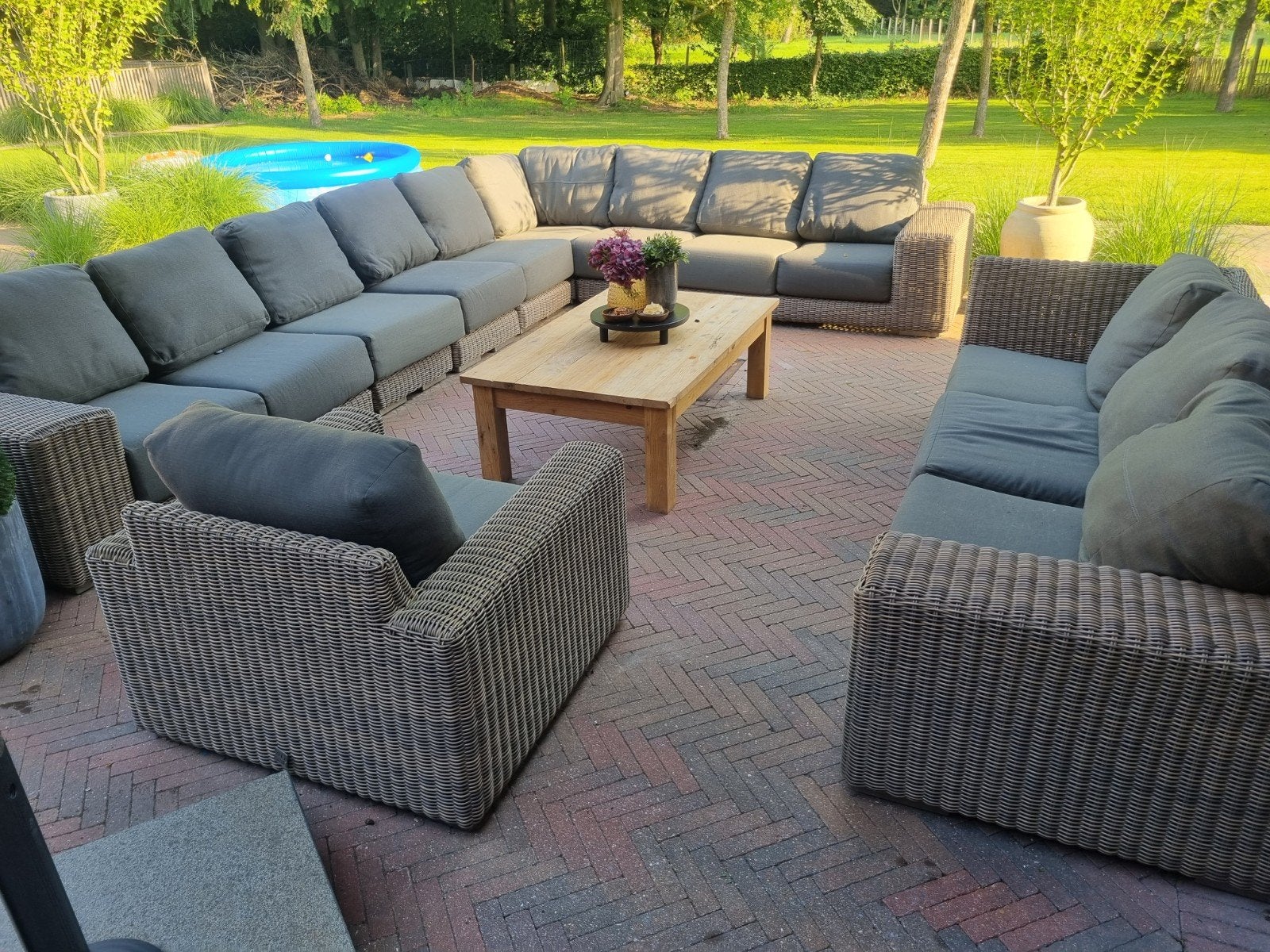 4seasons loungeset xxxl, Tuin en Terras, Ophalen, Wicker