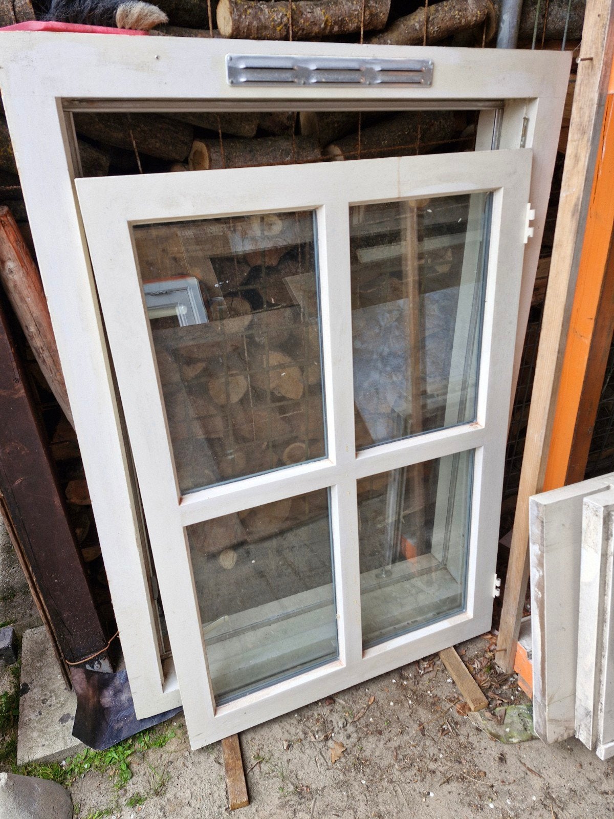 Gebruikt Gevelraam met Dubbelglas, Doe-het-zelf en Verbouw, Glas en Ramen, Ophalen, Gevelraam of Ruit, Gebruikt, 80 tot 120 cm