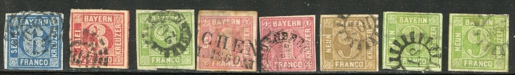 Duitse Staaten - Bayern lot gestempeld, Postzegels en Munten, Verzenden, Overige periodes, Gestempeld