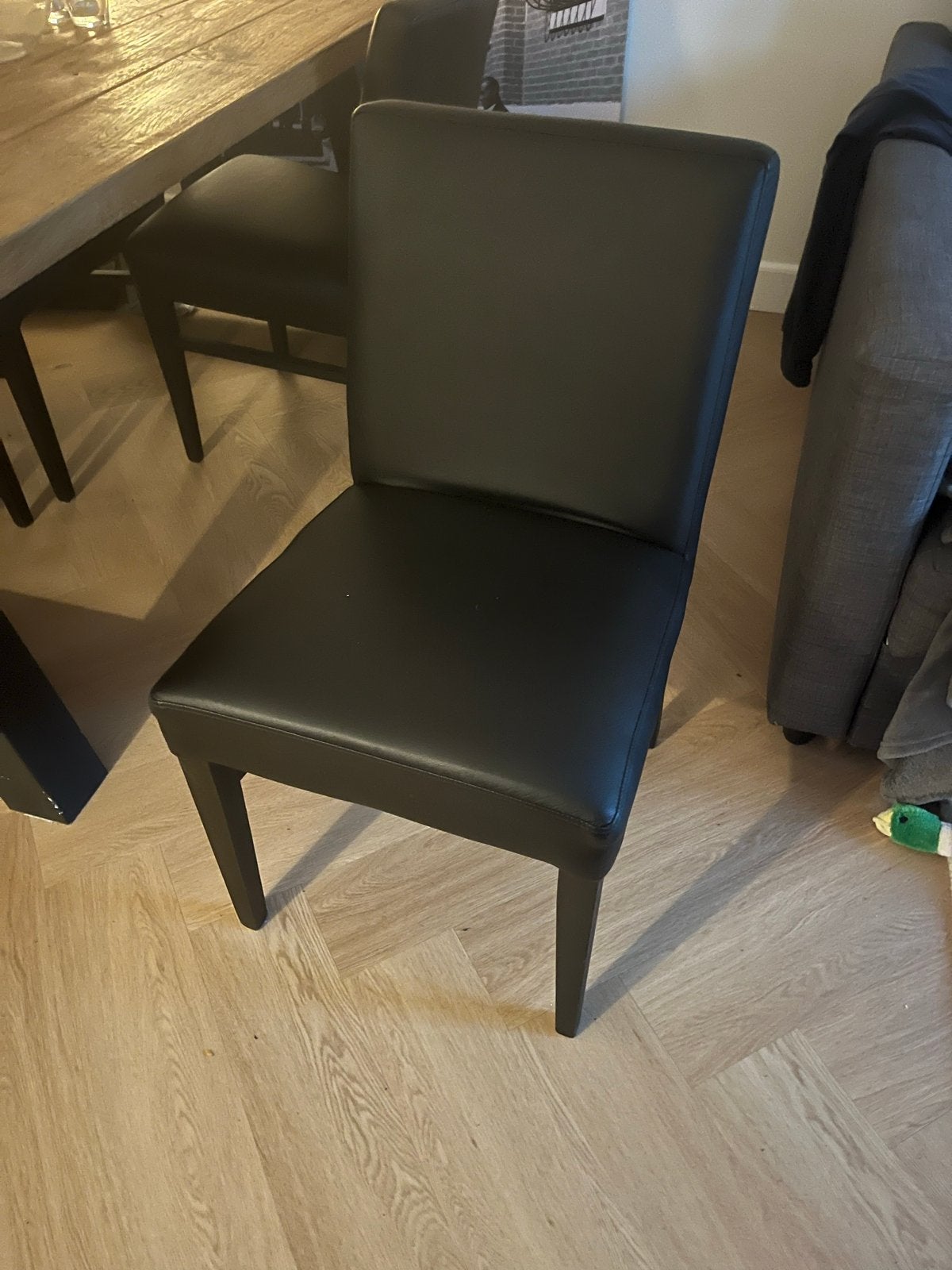 Bruine leren eetkamerstoelen 4 stuk, Ophalen, Gebruikt, Bruin, Leer
