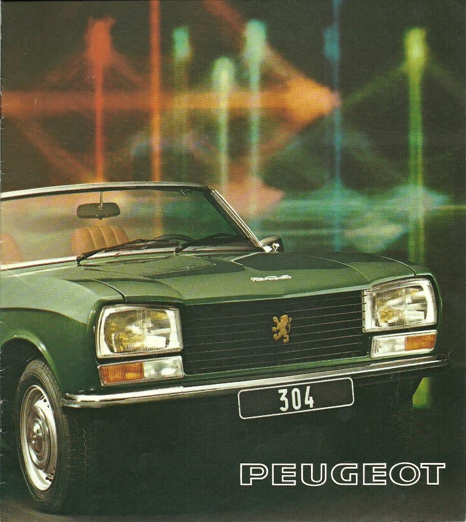 Peugeot 304 coupe/cabriolet folder, Ophalen of Verzenden, Zo goed als nieuw, Peugeot