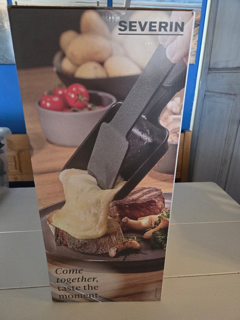Combi steengrill en bakplaat: Severin, Ophalen of Verzenden, Nieuw, 4 t/m 7 personen