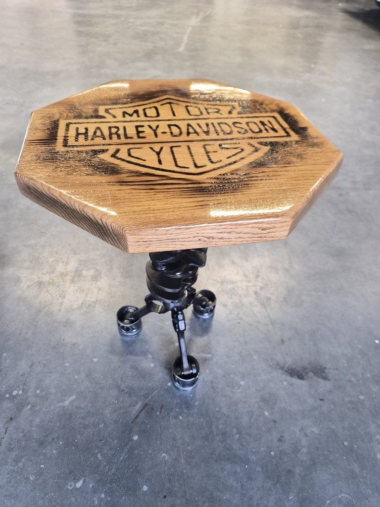 Harley-Davidson industriële bijzettafel motoronderdelen, Ophalen, Gebruikt, Rond, 55 tot 75 cm