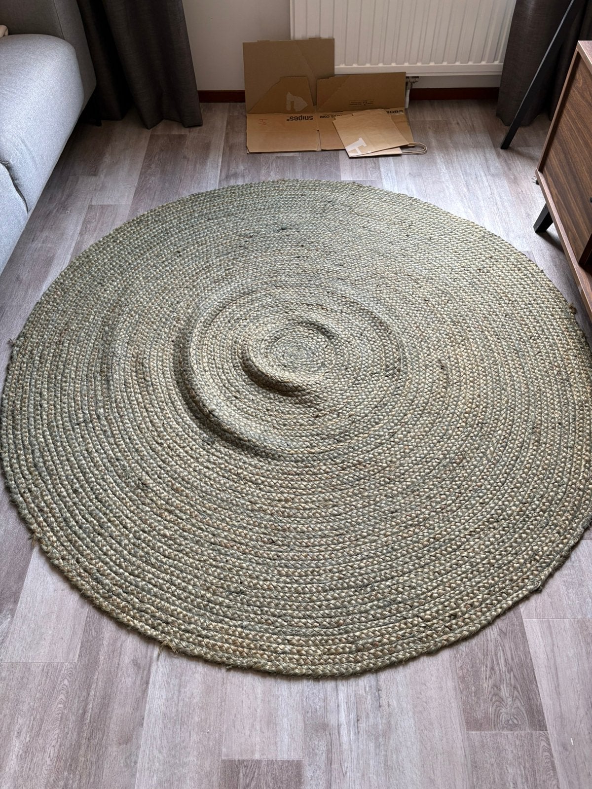 Rond sisal vloerkleed - perfect voor woonkamer of hal, Ophalen, 100 tot 150 cm, Beige, Rond