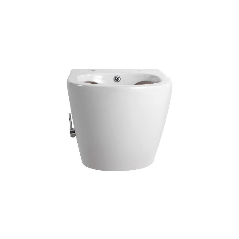 Wandcloset Darlo met bidet koud/warm en toiletbril, wit, Doe-het-zelf en Verbouw, Ophalen of Verzenden, Nieuw, Rvs, Toilet