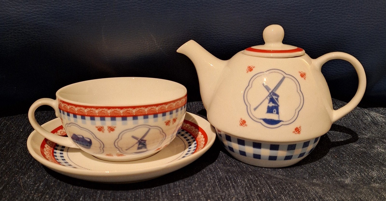 Siaki 'Tea for One' Hollands servies-theepotjes met kop en, Ophalen