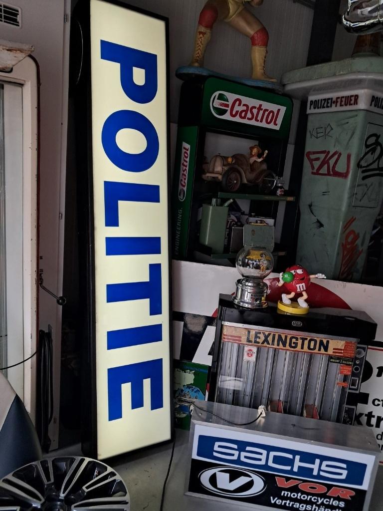 Oude grote Politie lichtbak 250cm/50cm werkend Landgraaf., Ophalen, Eu, Gebruikt, Eu