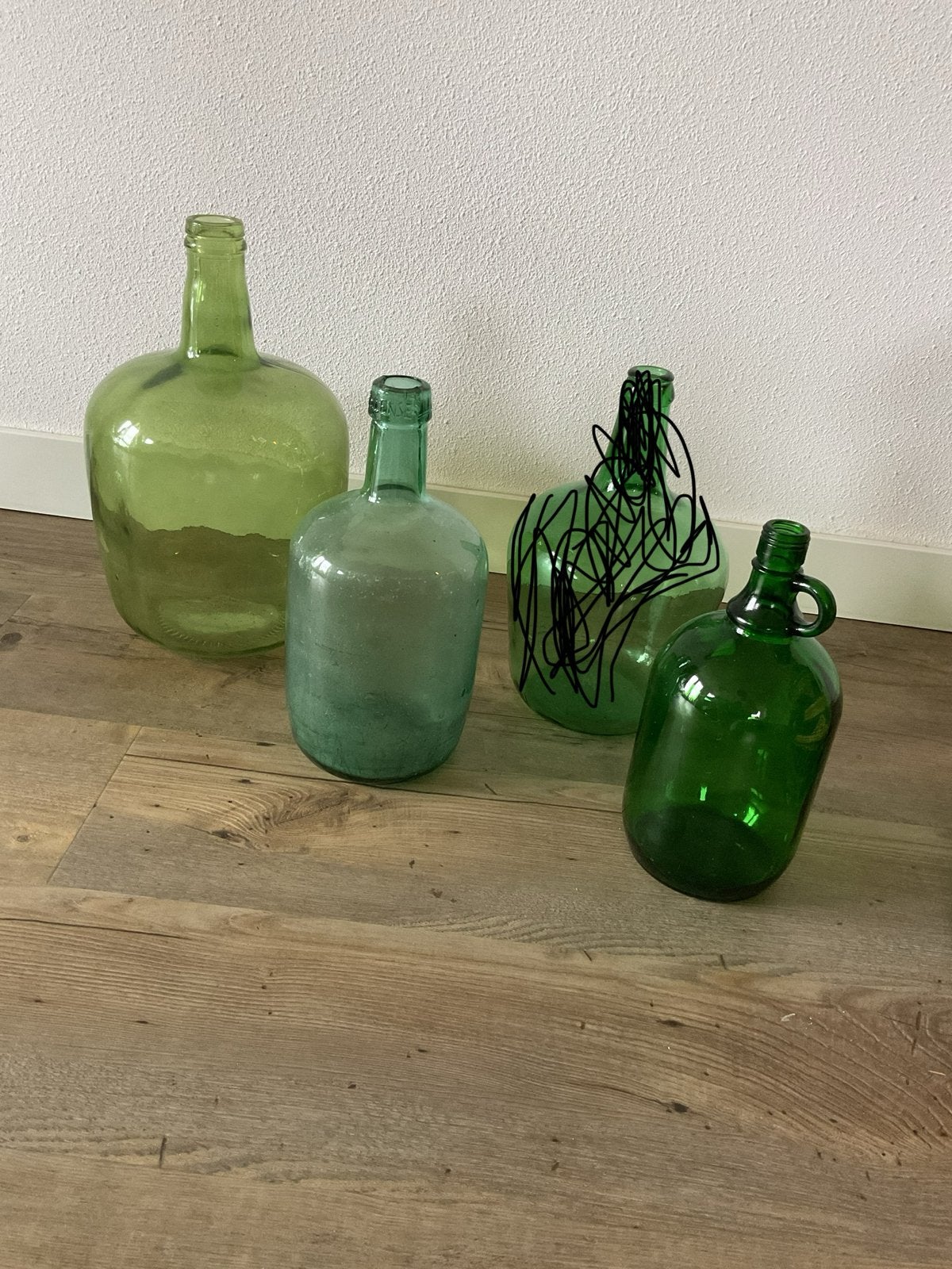 Set van 3 vintage gistflessen / mandflessen, Antiek en Kunst, Ophalen of Verzenden