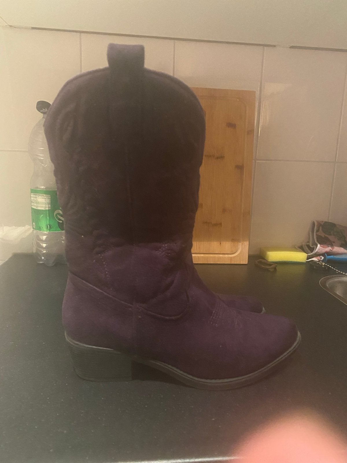 Paarse cowboylaarzen maat 38, Kleding | Dames, Schoenen, Ophalen of Verzenden, Zo goed als nieuw, Overige kleuren, Lage of Enkellaarzen