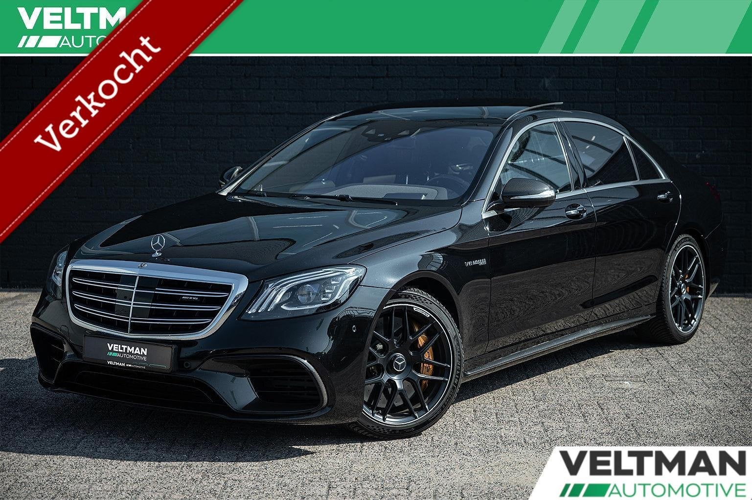 Mercedes S-klasse AMG 63 4Matic+ Lang Premium Plus PANO BURM, Gebruikt, Zwart, Leder, 129 €/maand