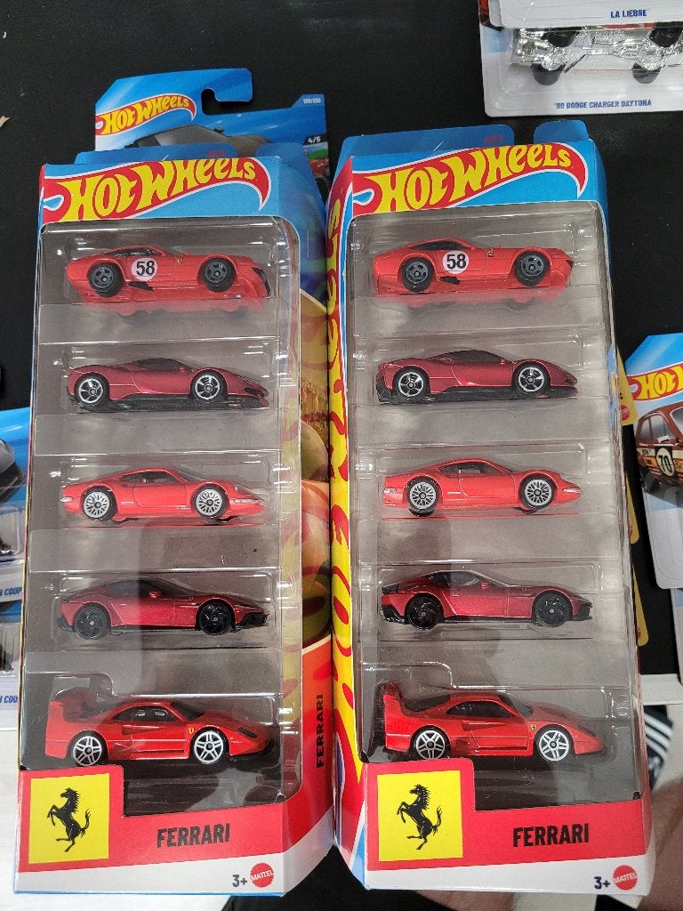Hotwheels ferrari 5-pack nieuw, Ophalen of Verzenden, Nieuw, Auto