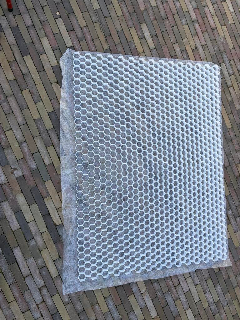 Honingraat mat 160x120cm voor grind, Tuin en Terras, Ophalen, Overige materialen, Wit, Nieuw