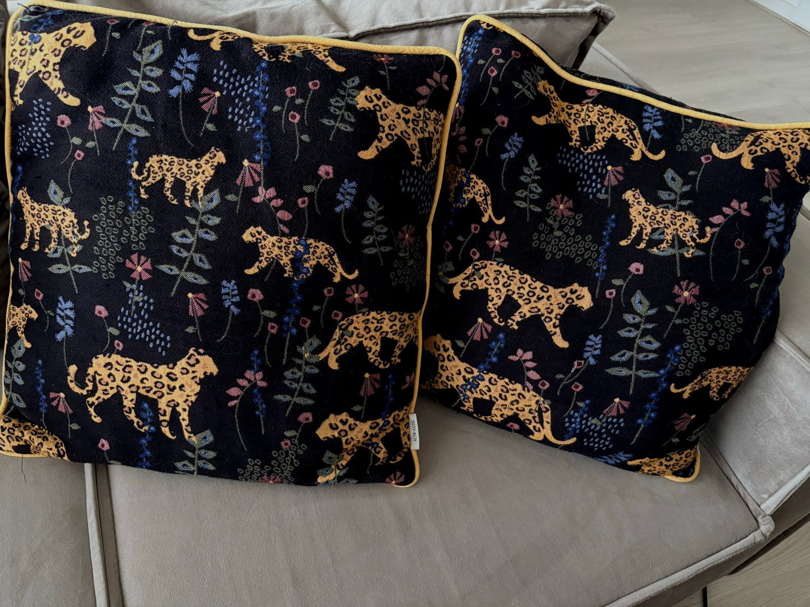 Sissy-Boy kussens met luipaardprint, Huis en Inrichting, Overige merken, Meerkleurig, Met print, Vierkant