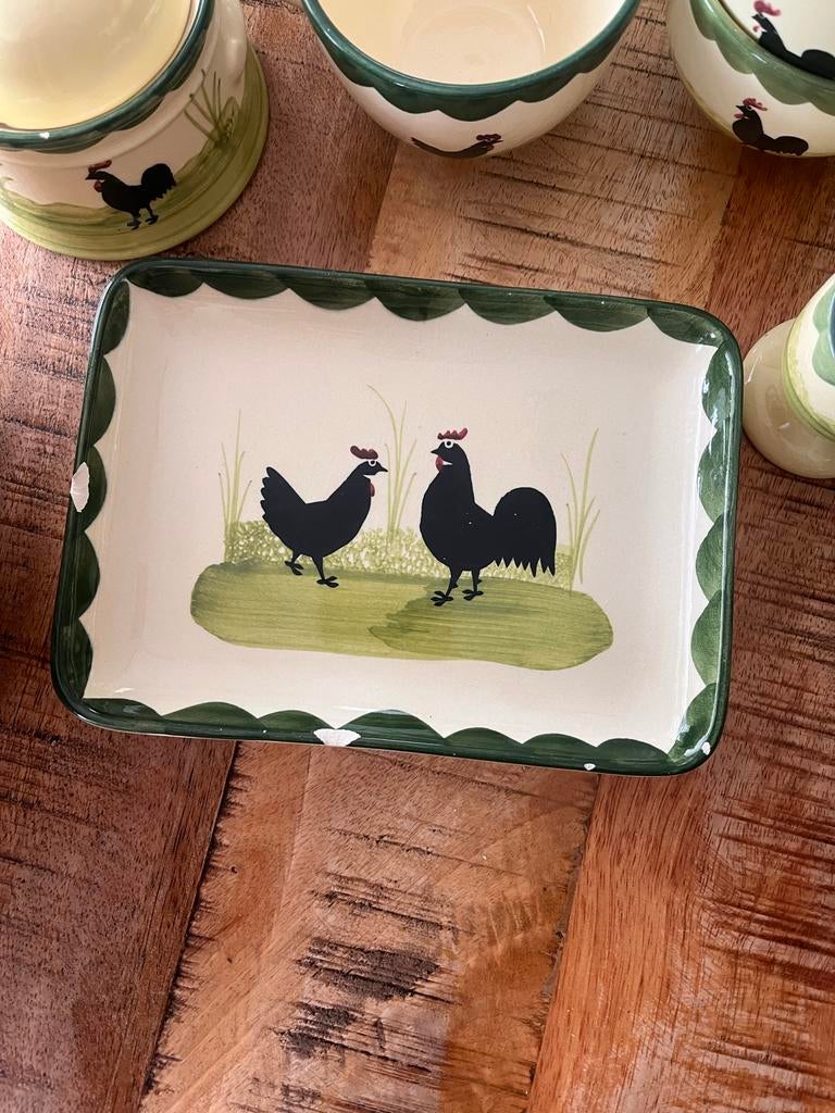 Zeller Kip Haan Servies, Huis en Inrichting, Keuken | Servies, Ophalen, Gebruikt, Keramiek, Overige stijlen
