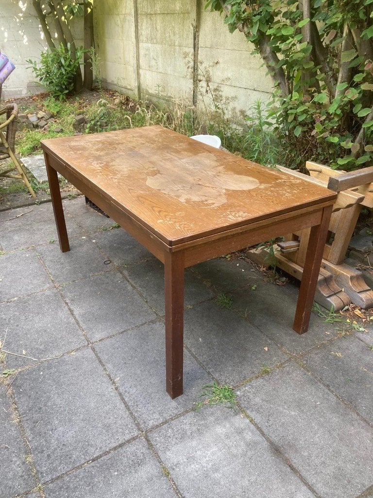 Eettafel, Huis en Inrichting, Tafels | Eettafels, Ophalen, Gebruikt, 50 tot 100 cm, Vijf personen of meer