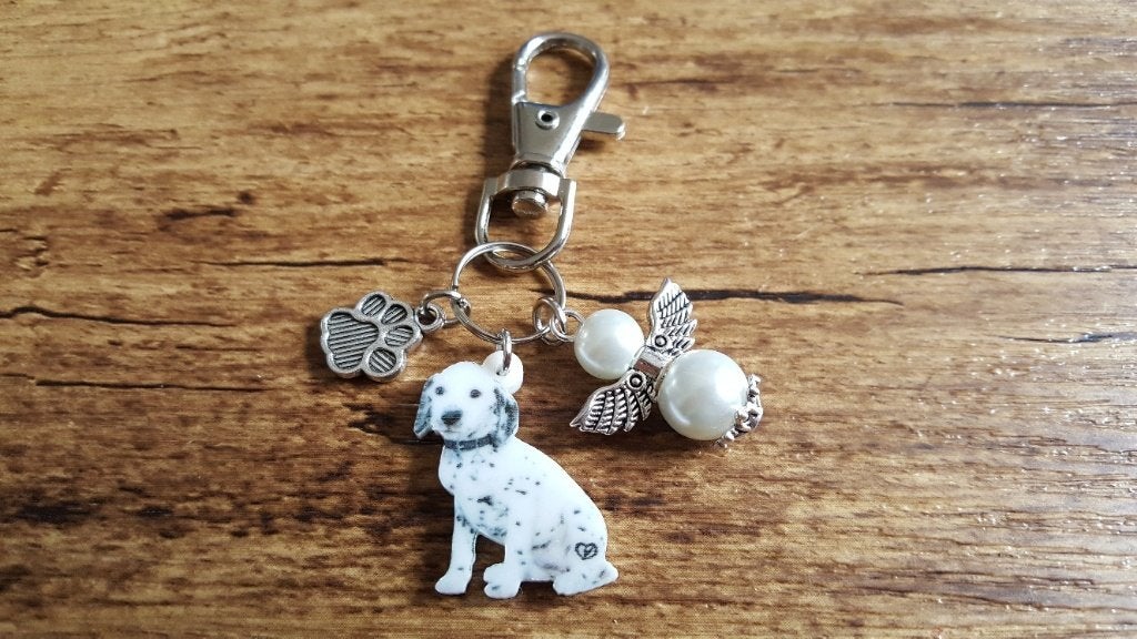 Tas/Sleutelhanger Dalmatiër pup met beschermengeltje, Overige merken, Verzenden, Nieuw, Overige typen
