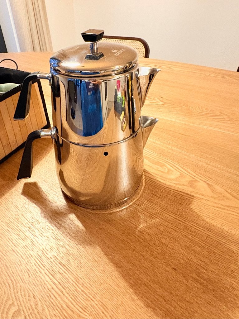 Turkish Tea Pot, Ophalen, Gebruikt, Pot, Bus of Blik, Rvs
