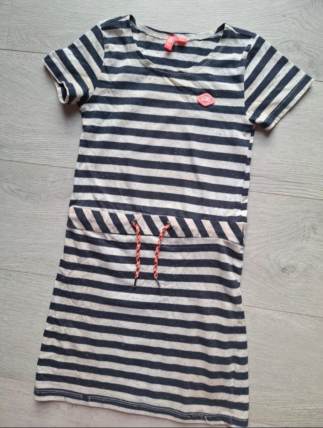 Wibra jurk meisjes maat 122 blauw wit gestreept, Kinderen en Baby's, Gebruikt, Meisje, Ophalen of Verzenden, Jurk of Rok