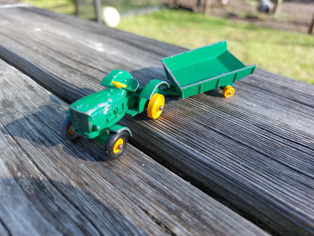 Lesney Matchbox john deere lanz 700 aanhanger - no 50 no 51, Ophalen of Verzenden, Gebruikt