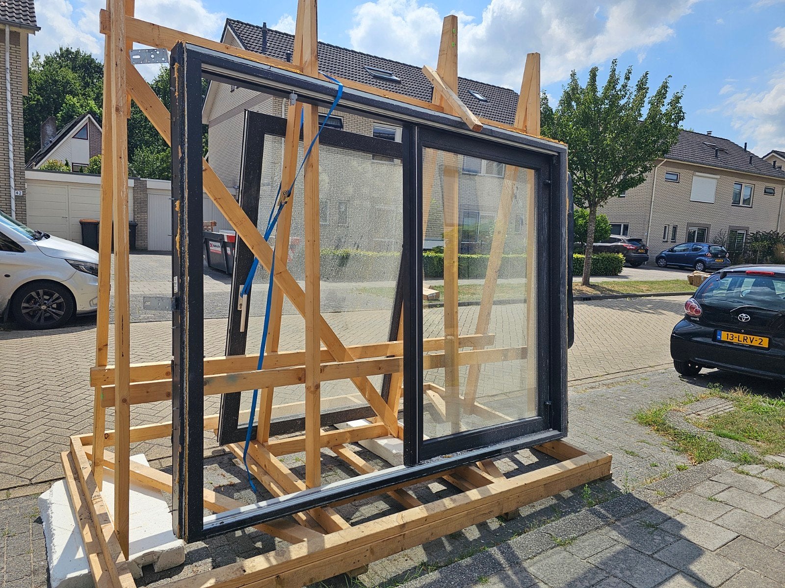 Hele mooie in goede staat verkerende kunstof schuifpui, Ophalen of Verzenden