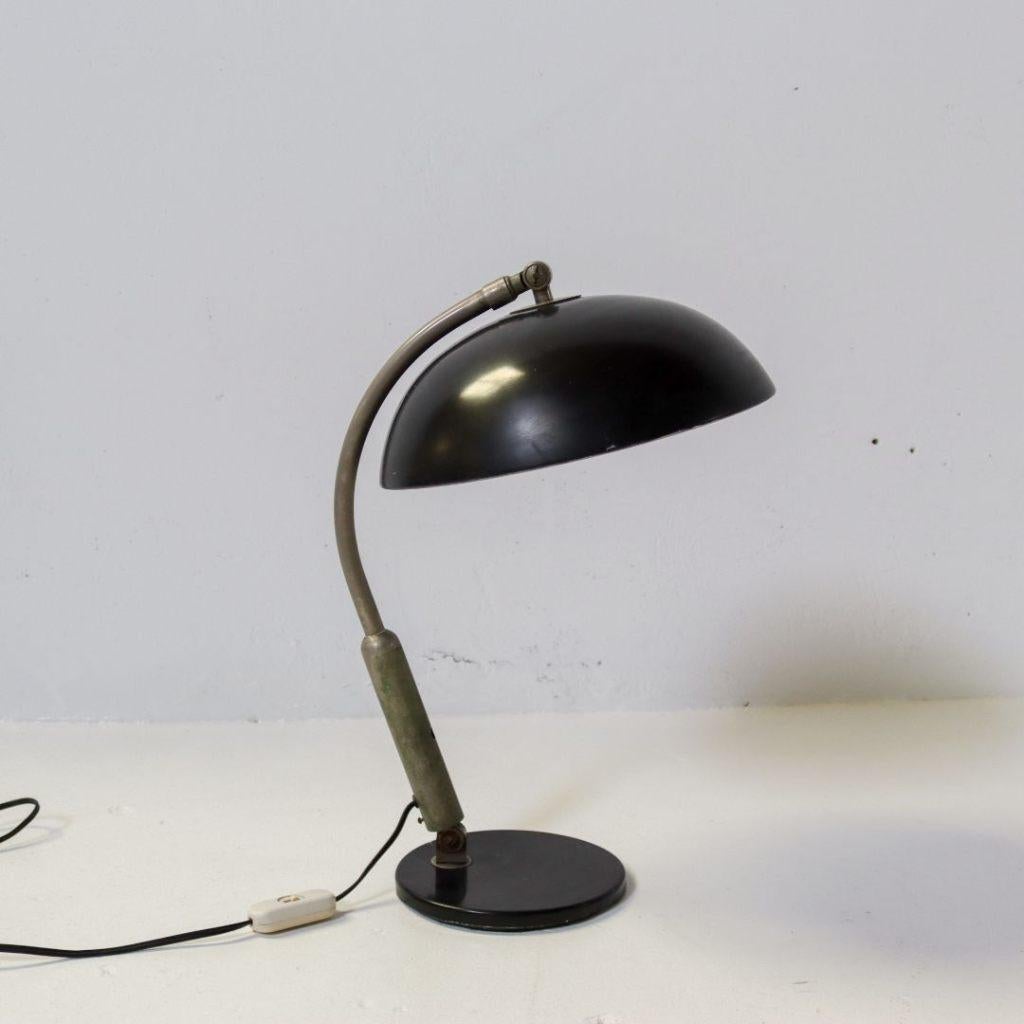 Vintage Design Hala P-144 tafellamp, Gebruikt, Vintage, Ophalen of Verzenden, Metaal
