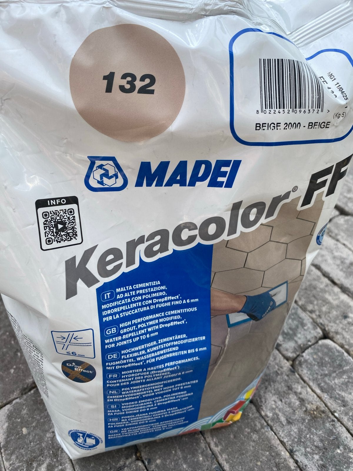Mapei Keracolor FF voegmiddel beige 132 (5 kg), Ophalen of Verzenden, Nieuw, Overige typen