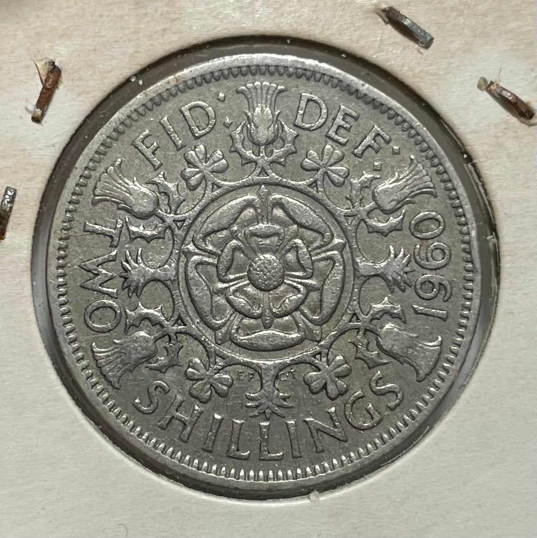2 shilling Engeland 1960, Ophalen of Verzenden