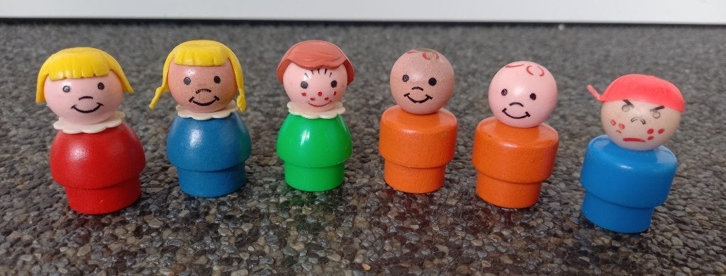 * Vintage poppetjes kindjes little people Fisher Price *, Ophalen of Verzenden, Gebruikt