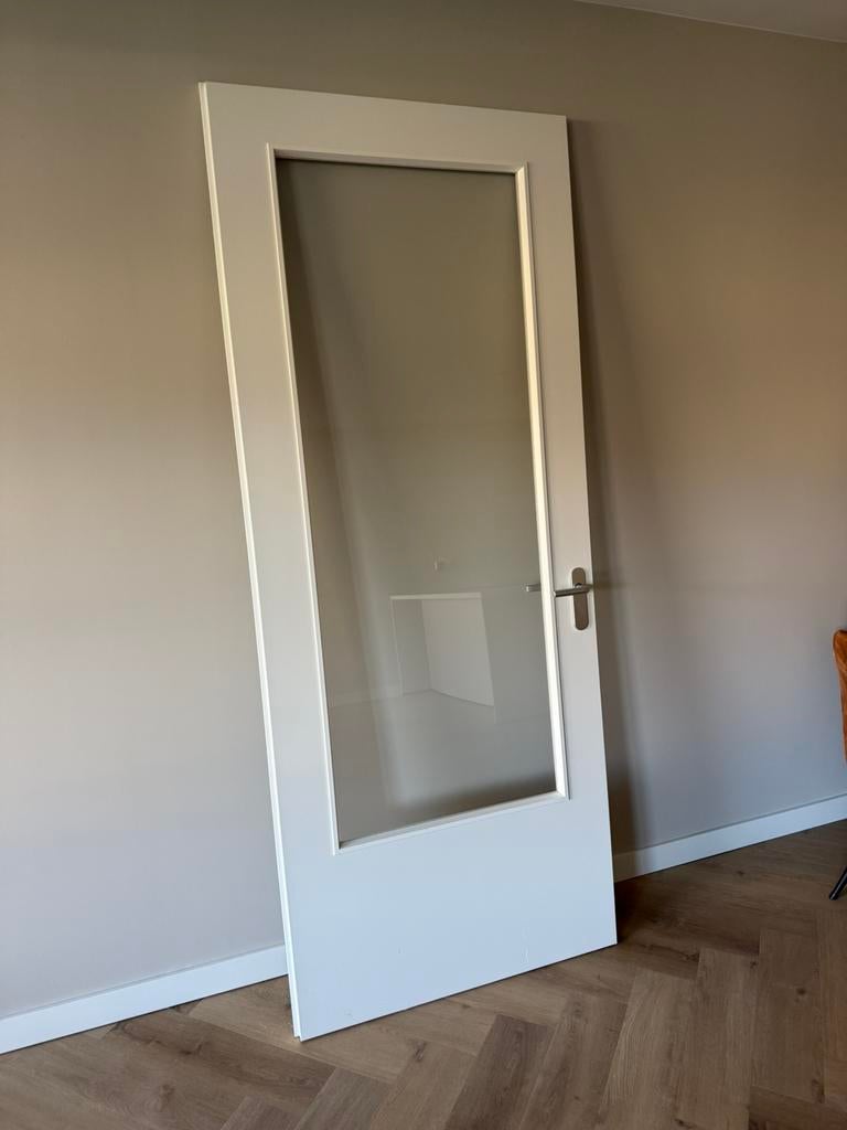 Opdekdeur 231,5x93,5, Ophalen, Glas, 80 tot 100 cm, 215 cm of meer