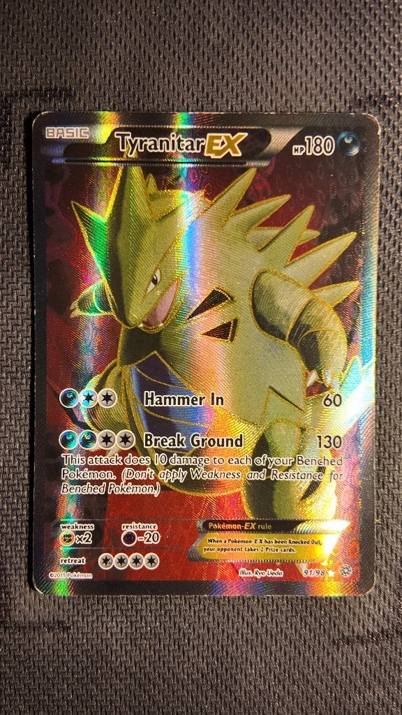 Tyranitar-EX 91 Ancient Origins | Pokemon kaart, Ophalen, Losse kaart, Foil