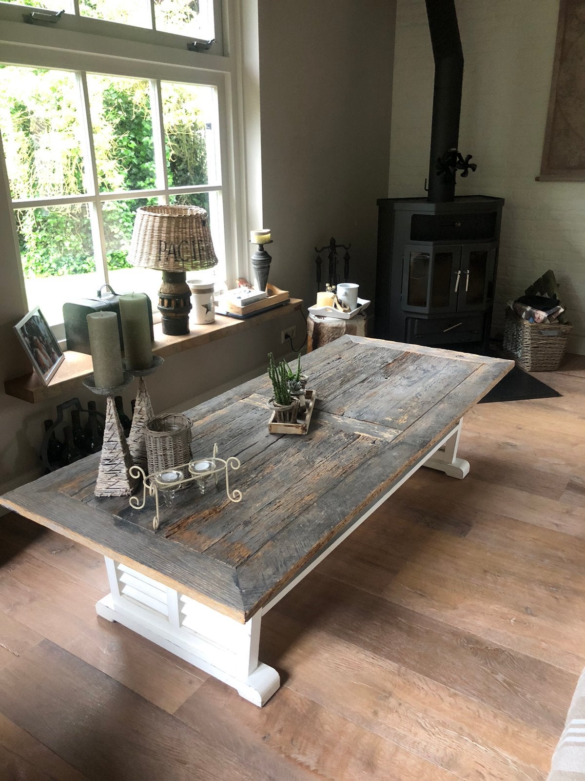 Gave, stoere, riviera maison tafel, Ophalen, Zo goed als nieuw, Rechthoekig, 50 tot 100 cm