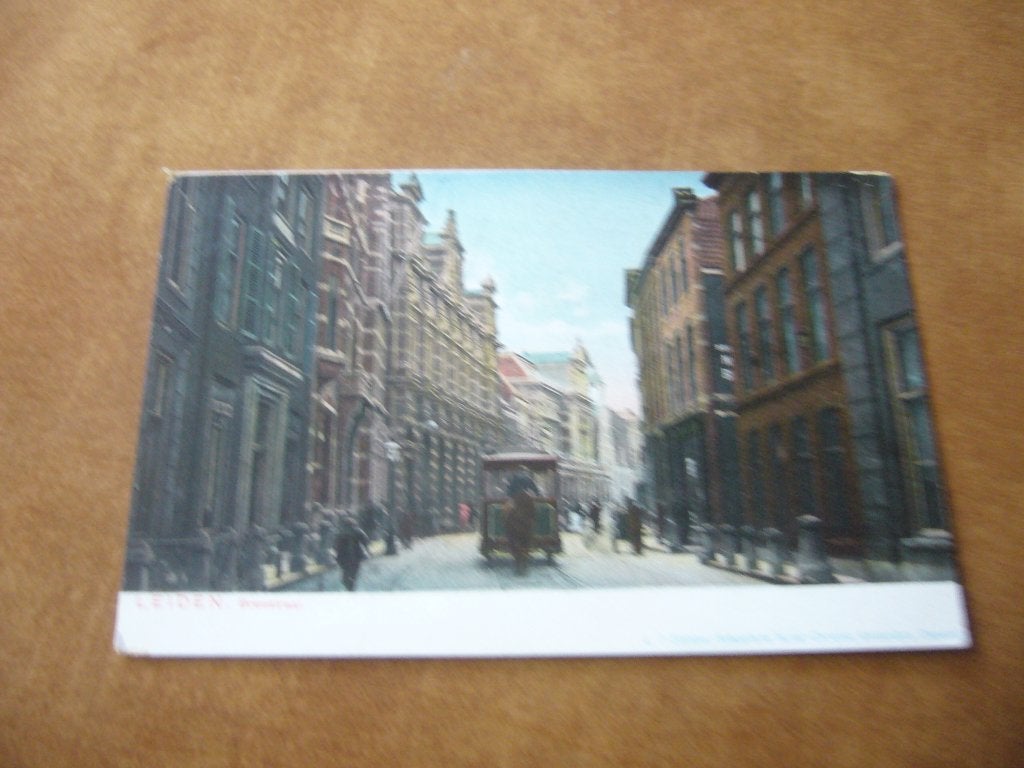 LEIDEN  =  BREESTRAAT MET PAARDENTRAM   BRIEFKAART, Ophalen of Verzenden, Voor 1920, Gelopen, Zuid-Holland