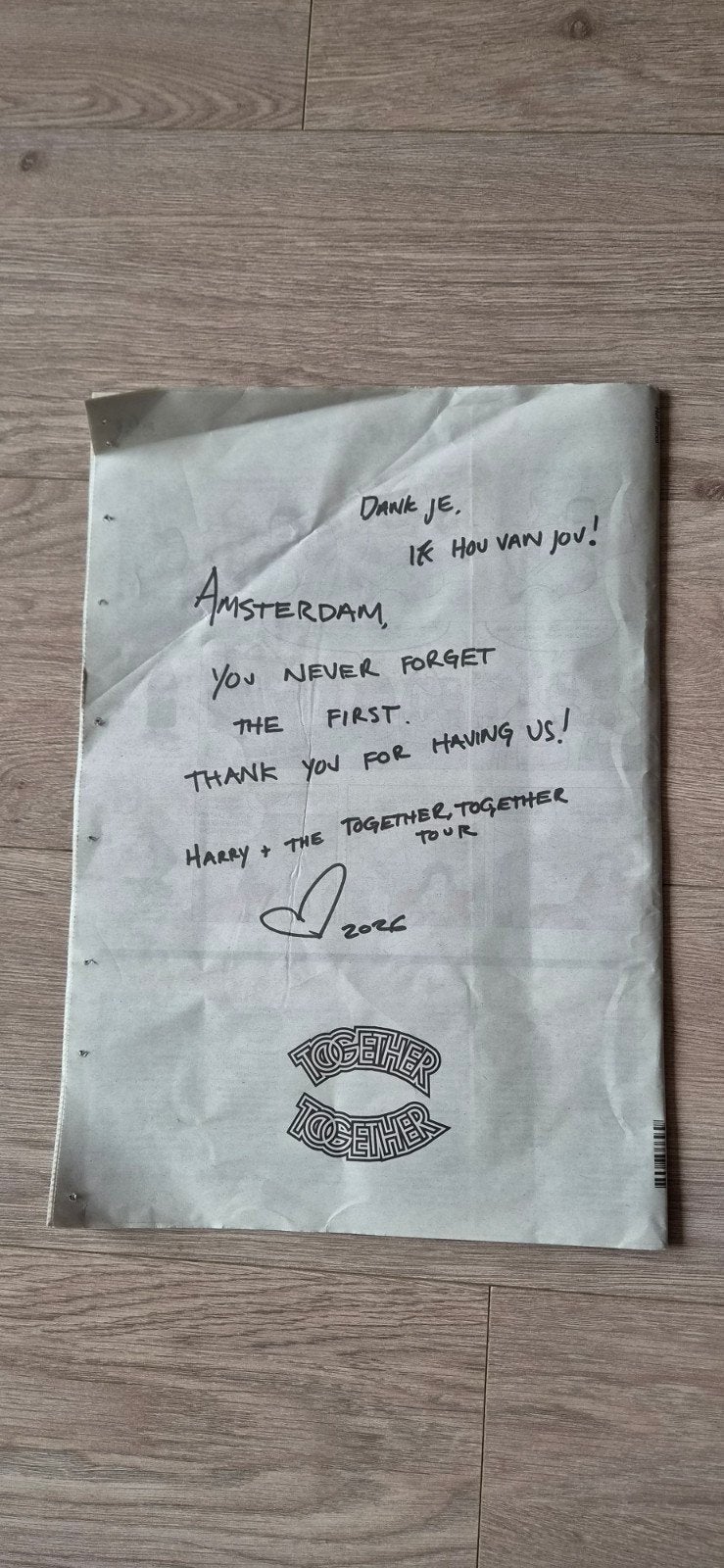 Krant van Harry Styles, Ophalen of Verzenden, 1980 tot heden, Krant